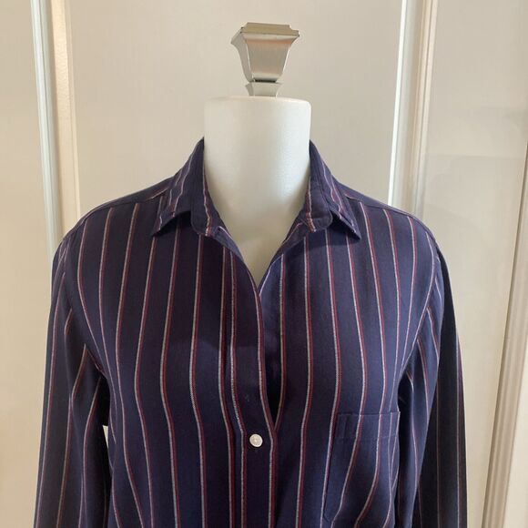 Grayson The Hero Button Down Shirt Navy Blue Red & White Stripes -Size Small / 1 - Picture 3 of 13